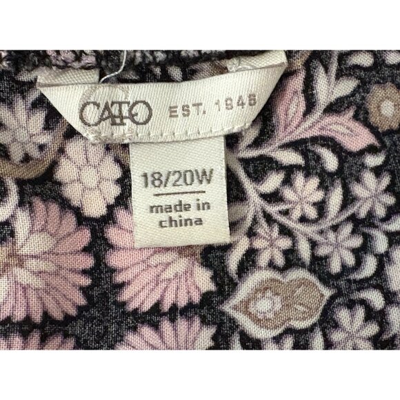 Cato Womans Size 18/20 Pullover Blouse Peasant Long Sleeve Boho Bohemian - Picture 9 of 11